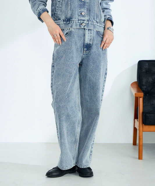 可成套搭配 寬鬆錐形 牛仔褲