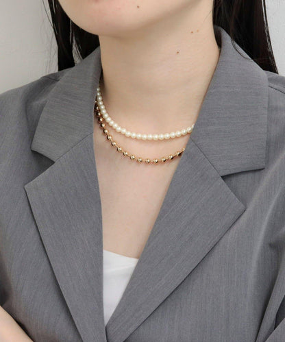 珍珠無金屬掛鉤項鍊