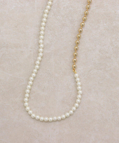 珍珠無金屬掛鉤項鍊