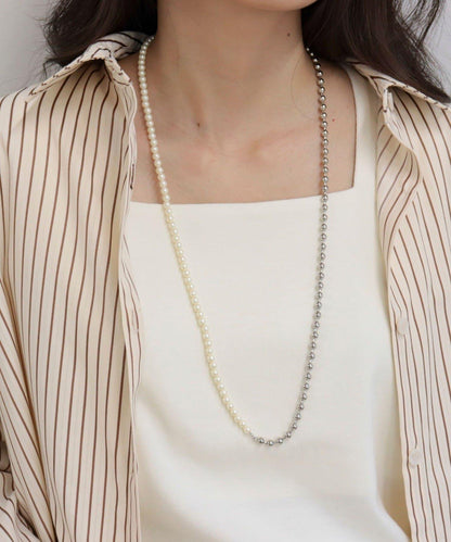 珍珠無金屬掛鉤項鍊