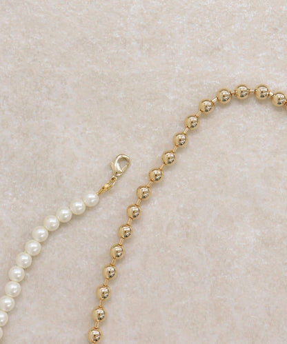 珍珠無金屬掛鉤項鍊