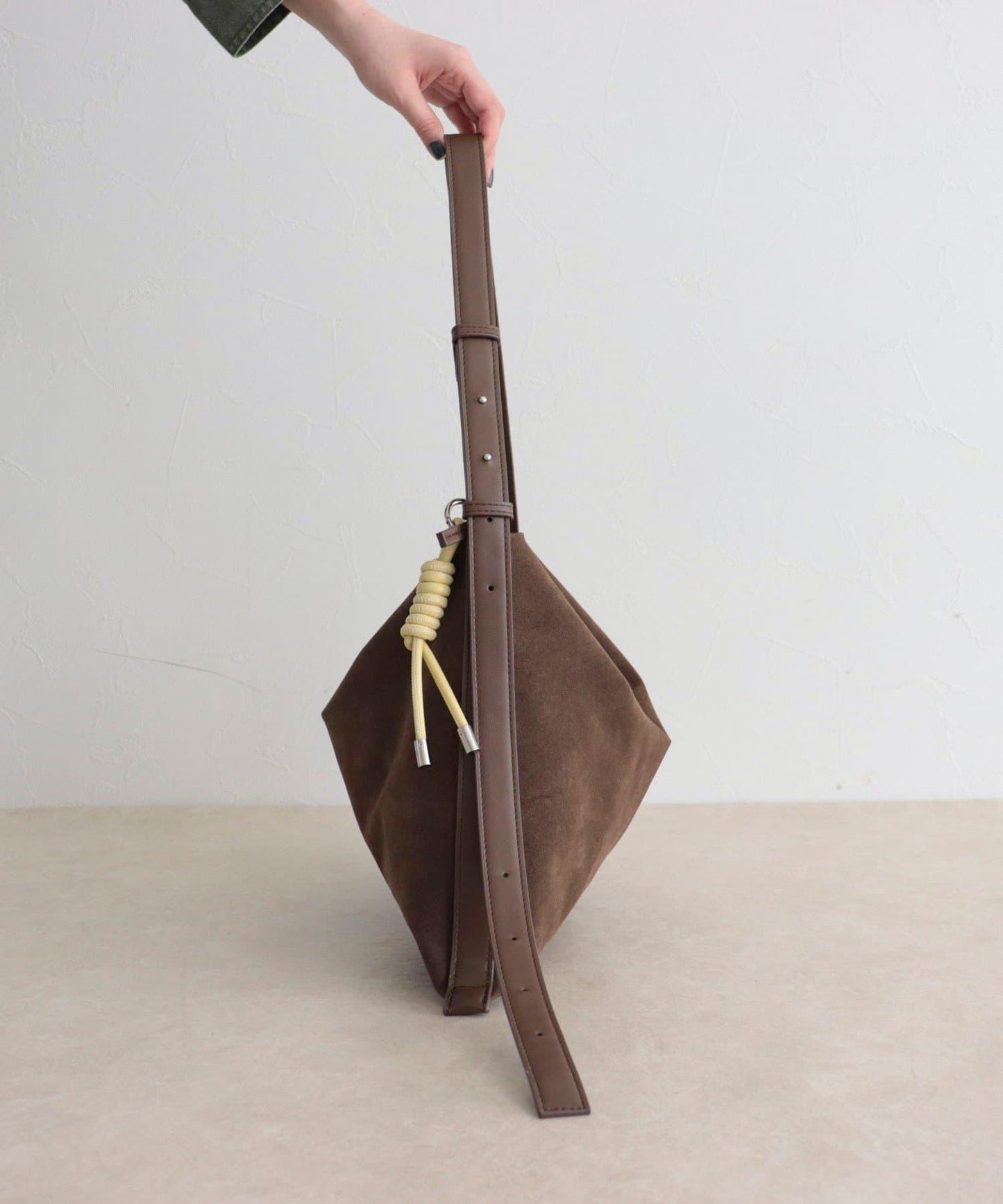 仿麂皮軟方形單肩包