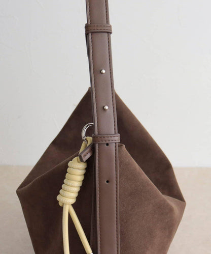 仿麂皮軟方形單肩包