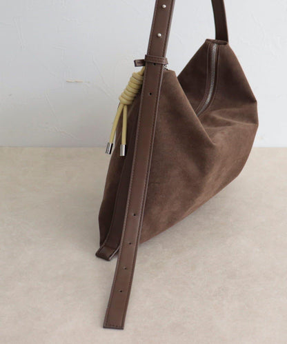 仿麂皮軟方形單肩包