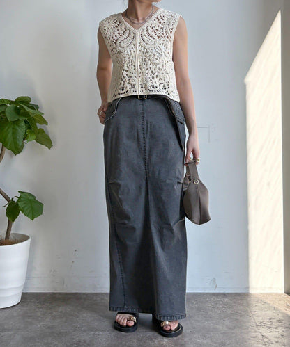 輕磅緊身彈力牛仔半身裙