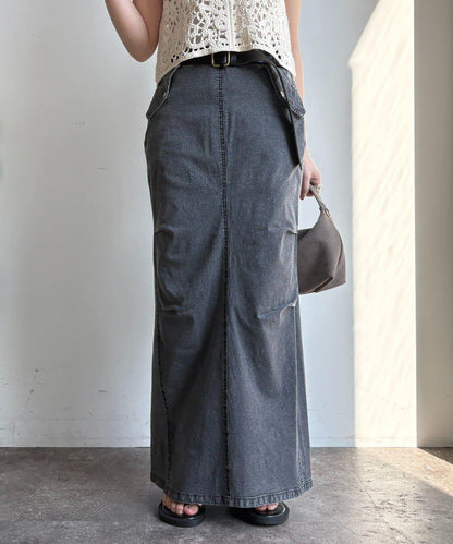 輕磅緊身彈力牛仔半身裙