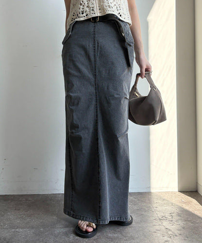 輕磅緊身彈力牛仔半身裙