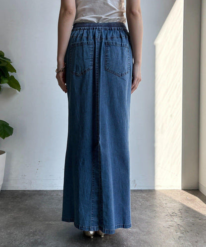 輕磅緊身彈力牛仔半身裙