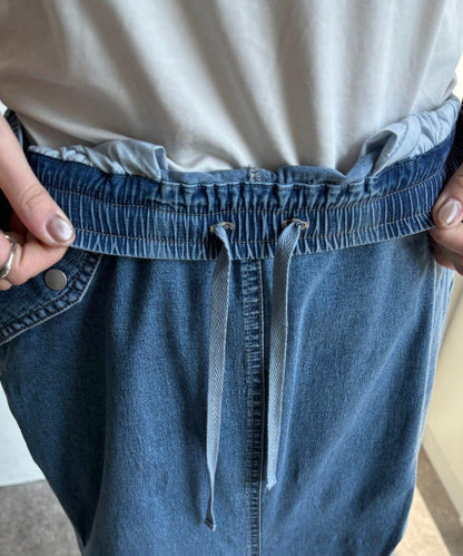 輕磅緊身彈力牛仔半身裙