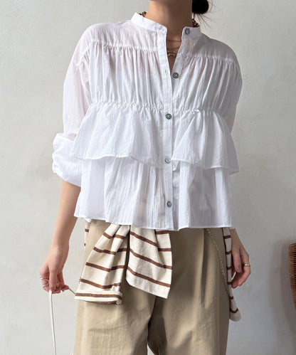 荷葉邊 女襯衫