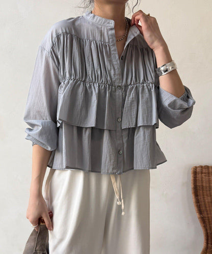 荷葉邊 女襯衫