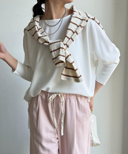 拼接雪紡套頭上衣