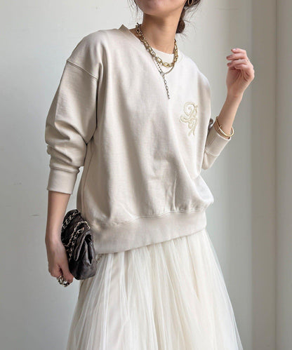 毛圈 後拉鍊 毛巾繡 套頭衛衣