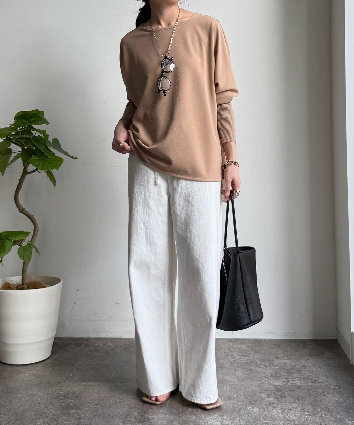 拼接雪紡套頭上衣