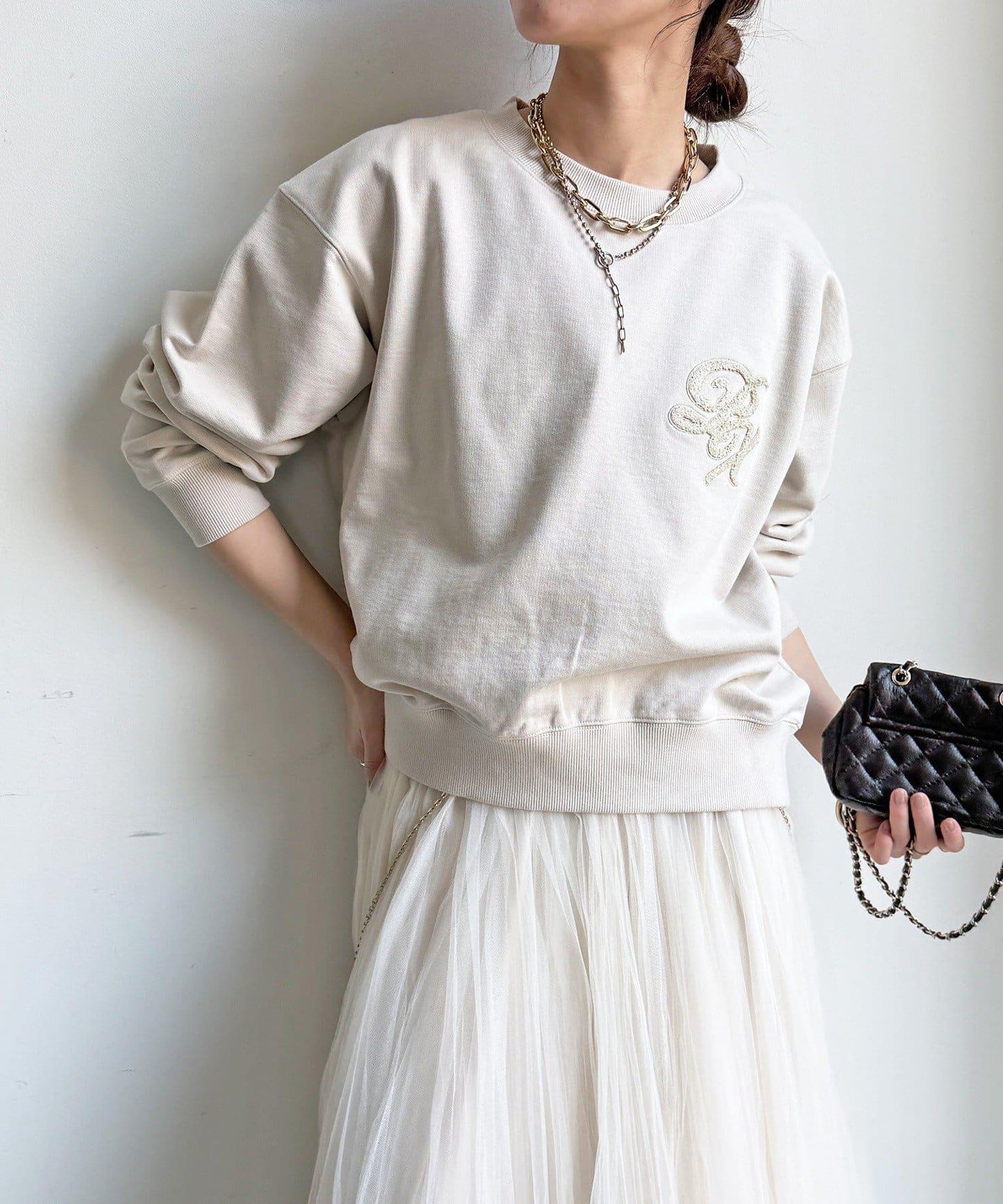 毛圈 後拉鍊 毛巾繡 套頭衛衣