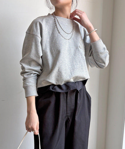 毛圈 後拉鍊 毛巾繡 套頭衛衣