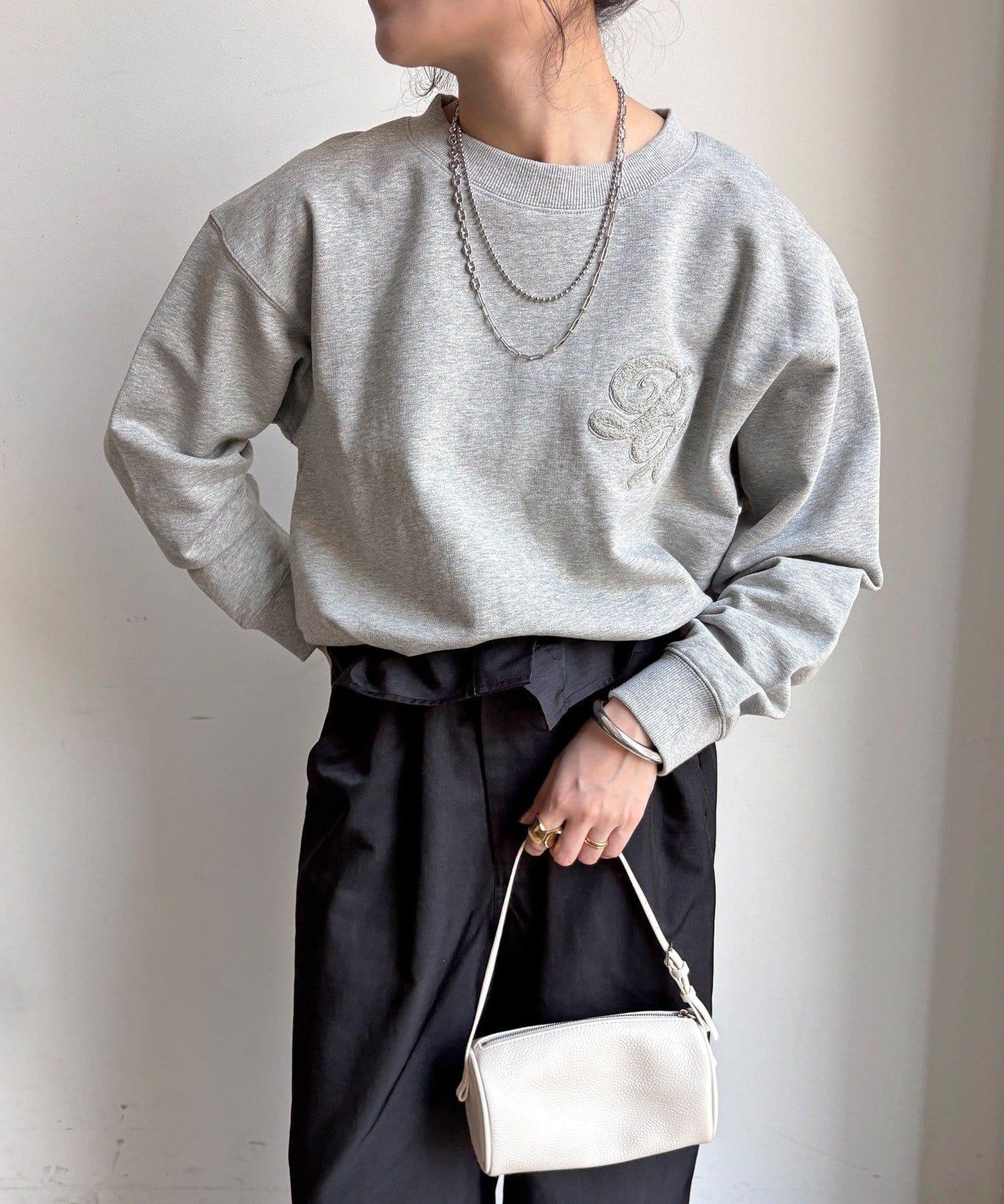 毛圈 後拉鍊 毛巾繡 套頭衛衣