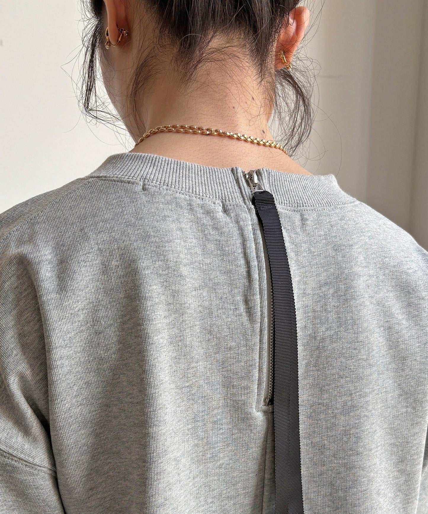 毛圈 後拉鍊 毛巾繡 套頭衛衣