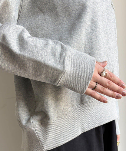 毛圈 後拉鍊 毛巾繡 套頭衛衣