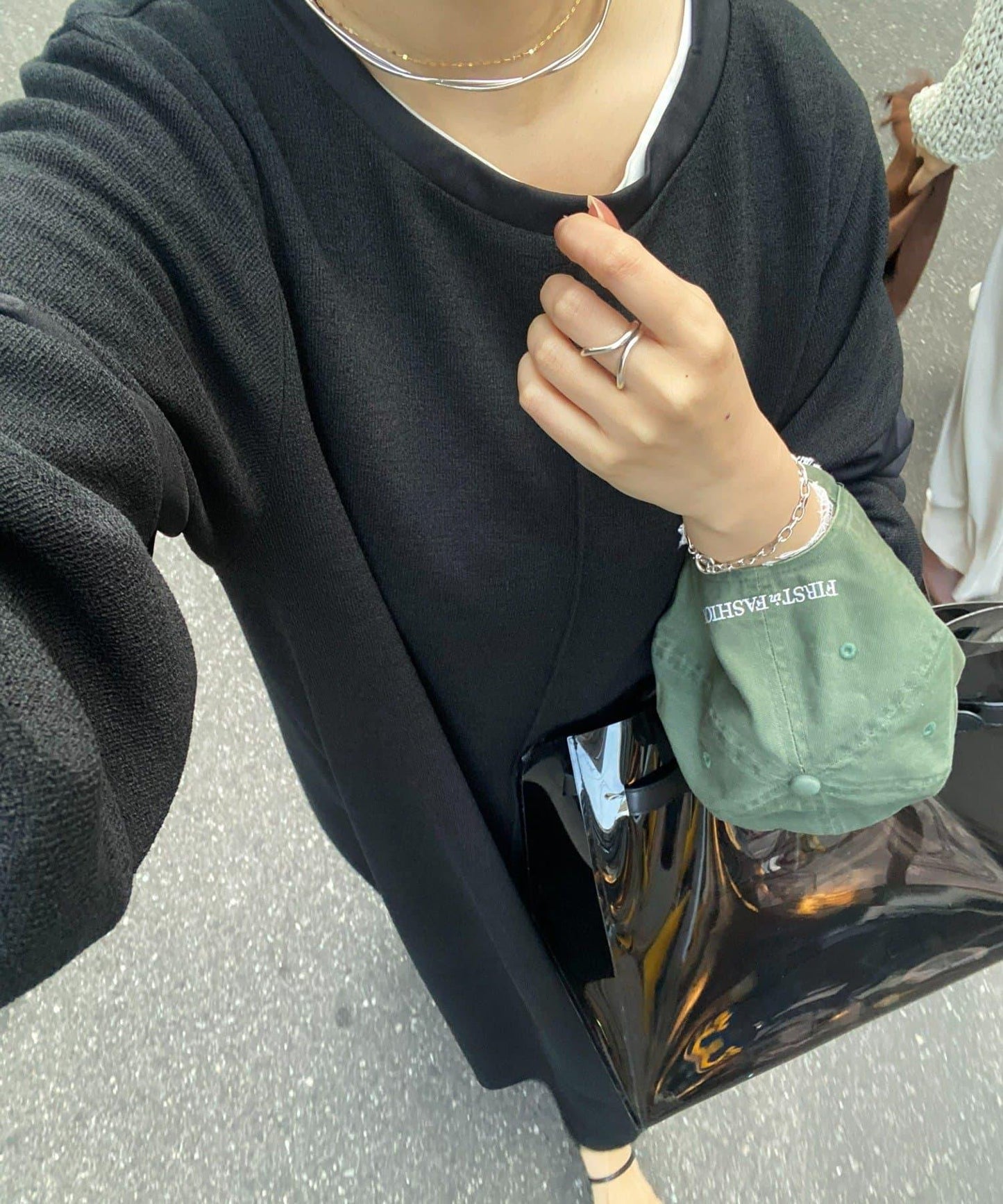 網紅SAKURA企劃 亞麻質感輕盈拼接袖連衣裙