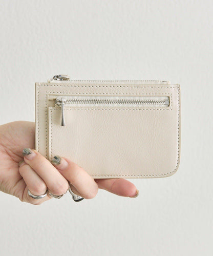《本革》 迷你皮革卡片零錢包