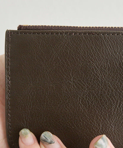 《本革》 迷你皮革卡片零錢包