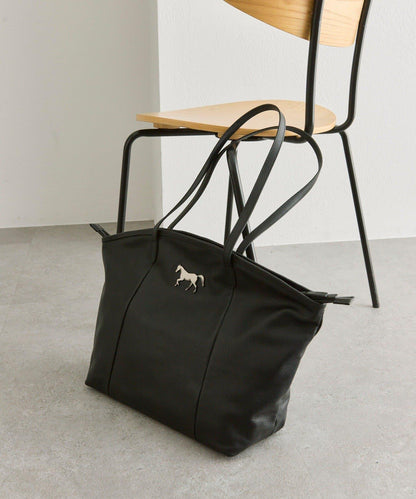 真皮 A4尺寸適配 馬型掛飾 托特包