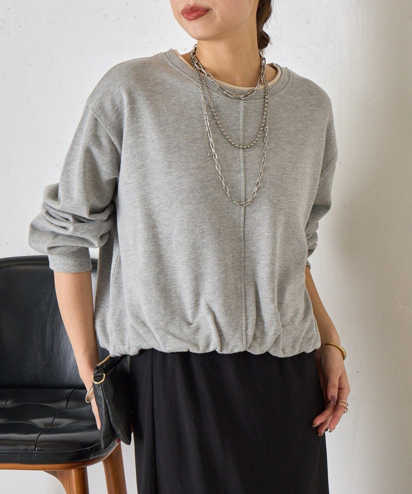 下襬氣球設計套頭上衣