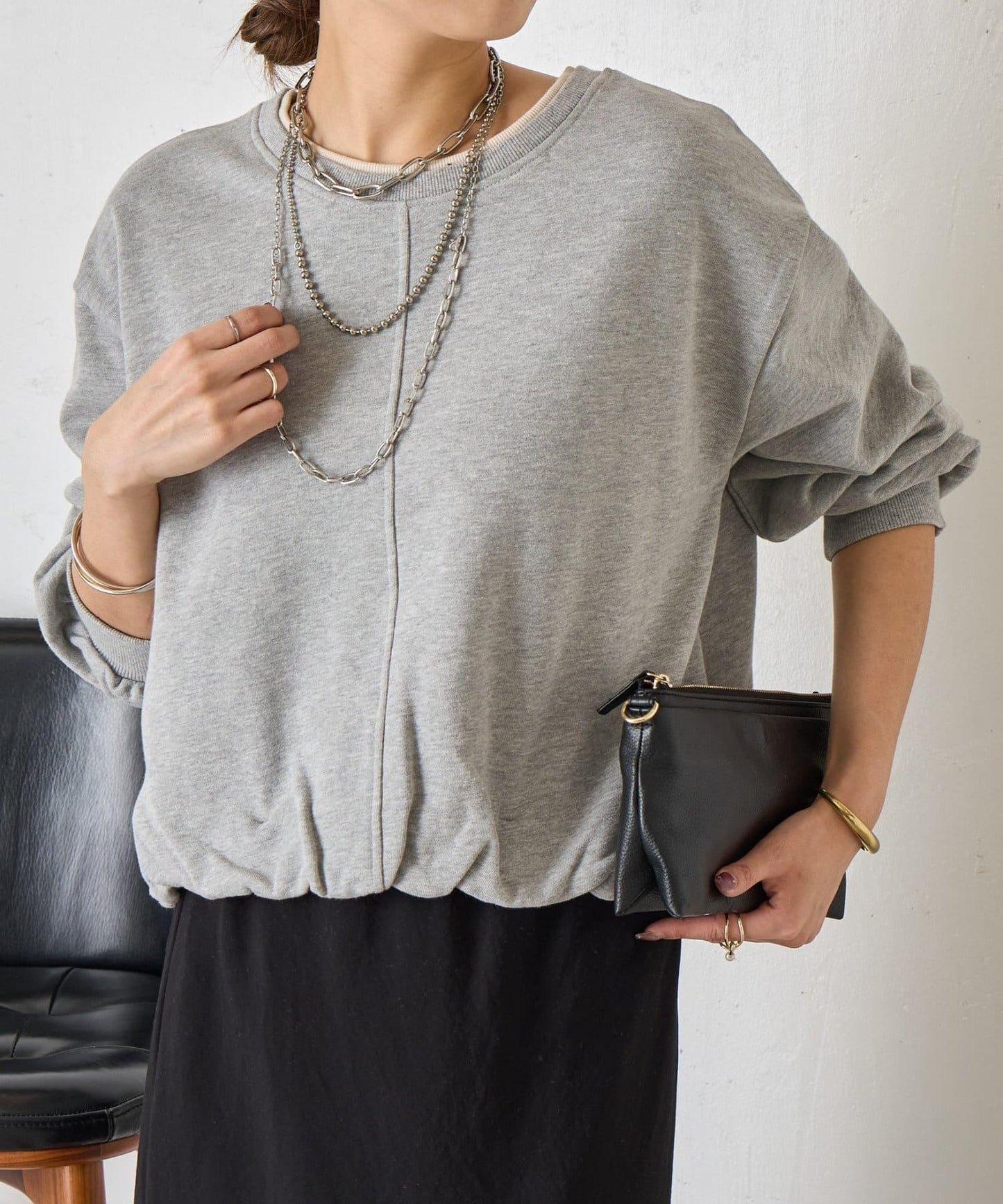 下襬氣球設計套頭上衣