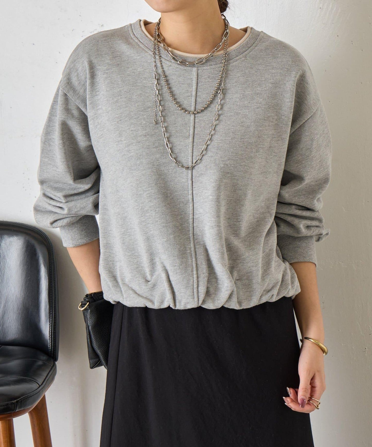 下襬氣球設計套頭上衣