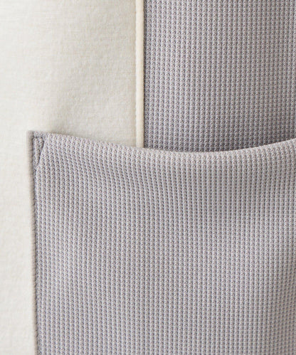 條形紐扣 華夫格 馬甲