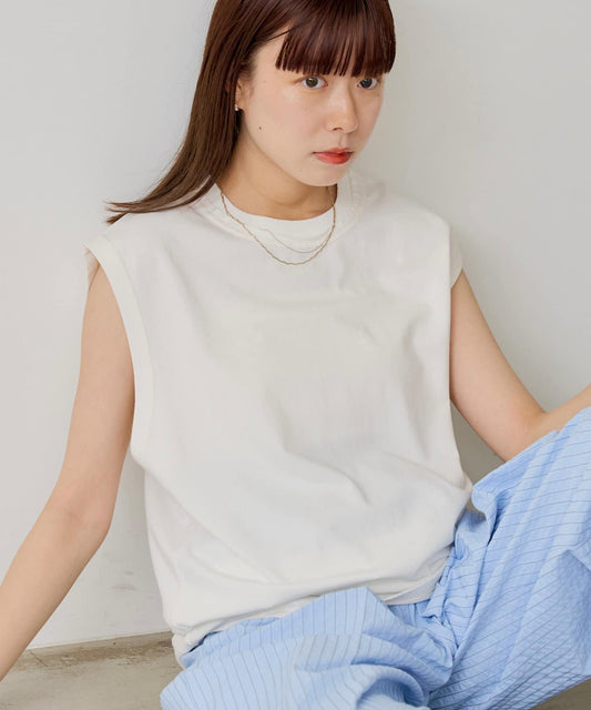 【Kastane】 日曬做舊無袖T恤