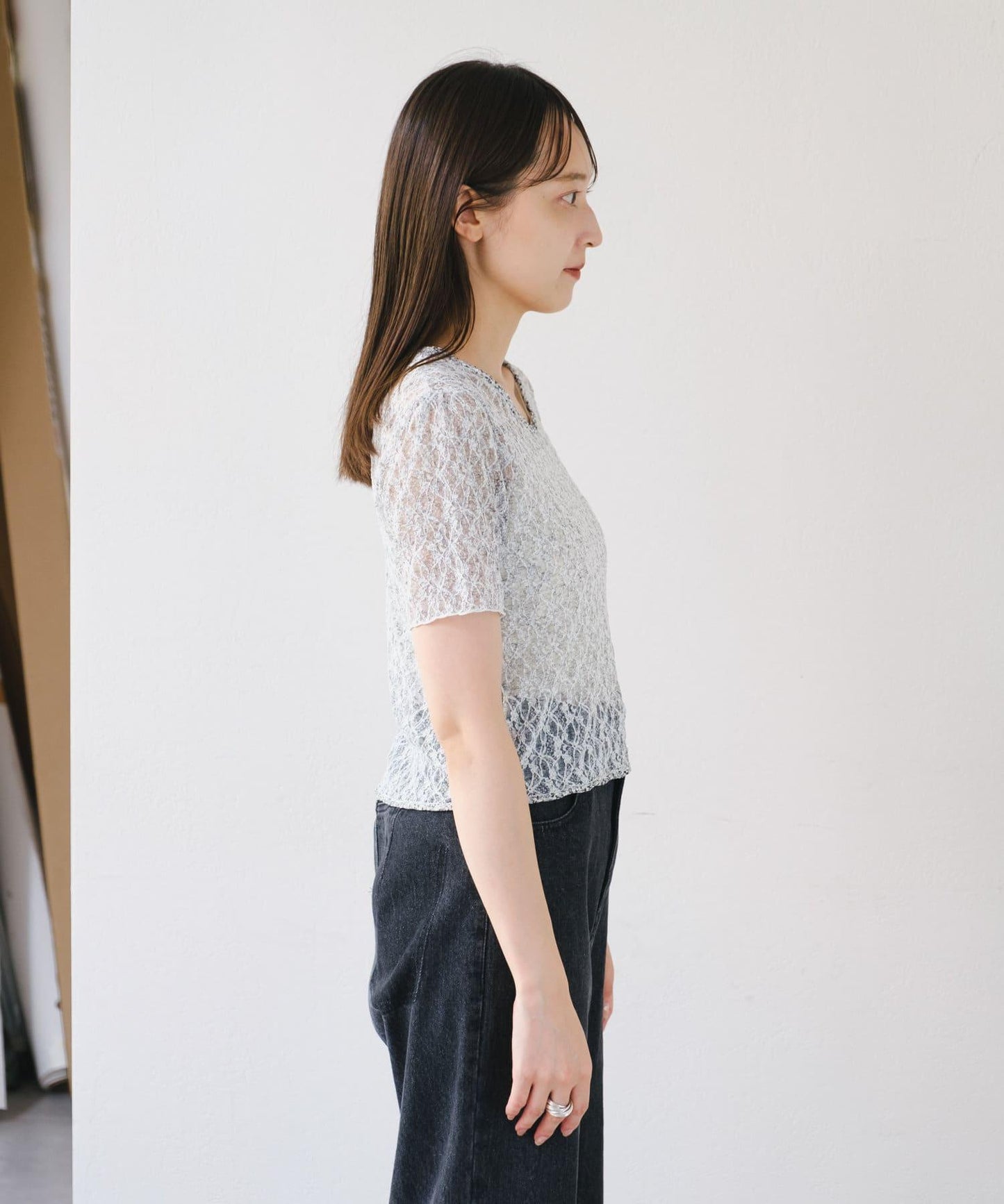 Kastane 蕾絲花卉印花 TEE T恤