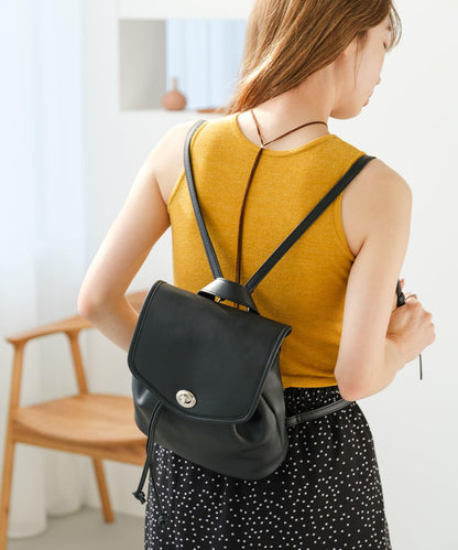 Kastane 迷你皮質雙肩包
