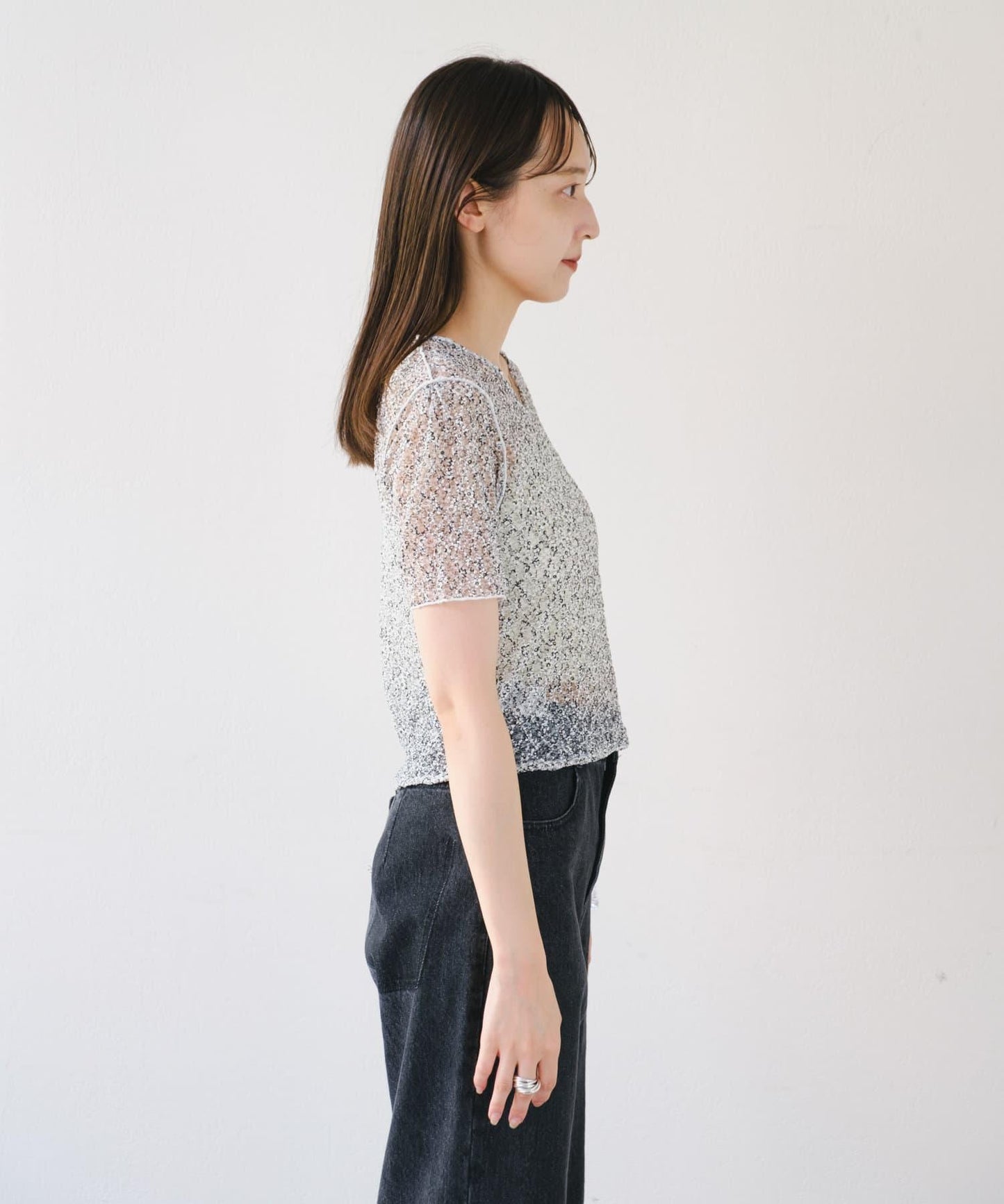 Kastane 蕾絲花卉印花 TEE T恤