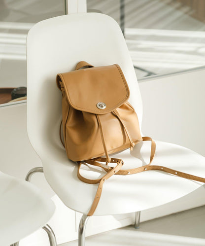 Kastane 迷你皮質雙肩包