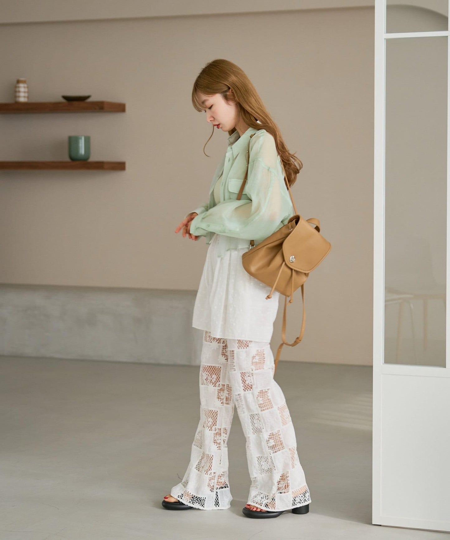 Kastane 迷你皮質雙肩包