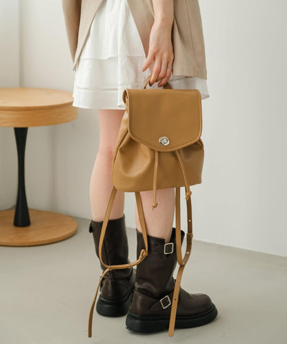 Kastane 迷你皮質雙肩包