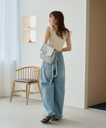 Kastane 迷你皮質雙肩包