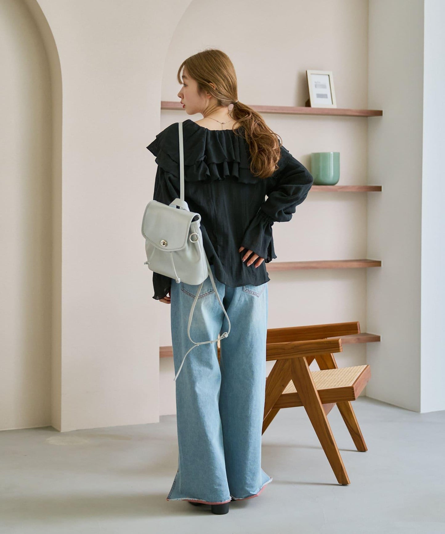 Kastane 迷你皮質雙肩包