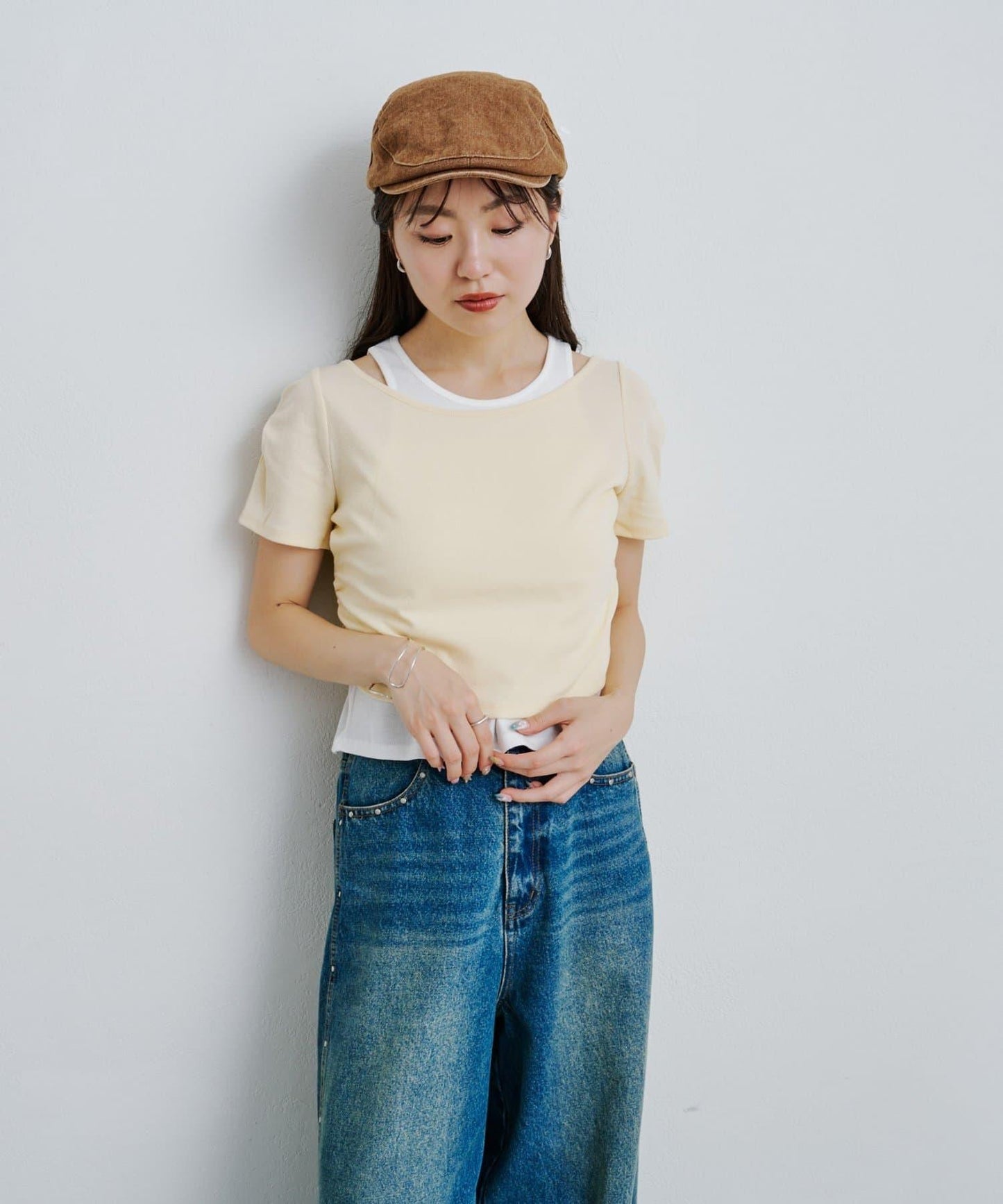 羅紋疊穿設計 TEE上衣