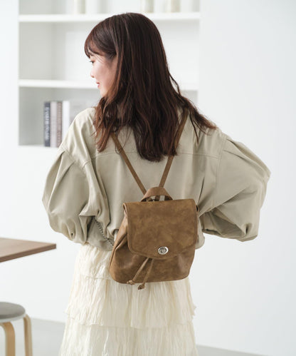 Kastane 迷你皮質雙肩包