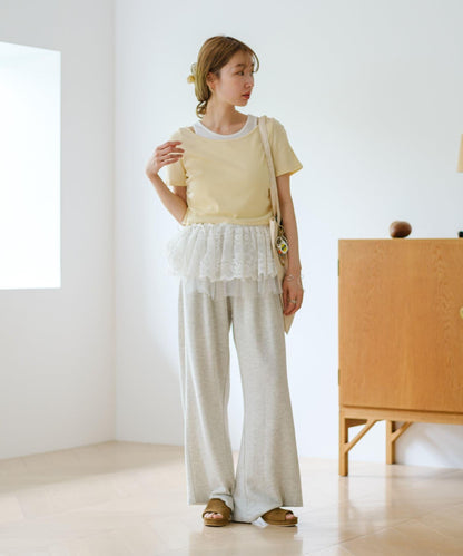 羅紋疊穿設計 TEE上衣