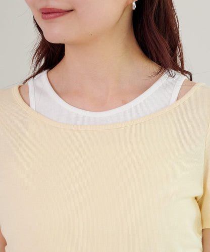 羅紋疊穿設計 TEE上衣