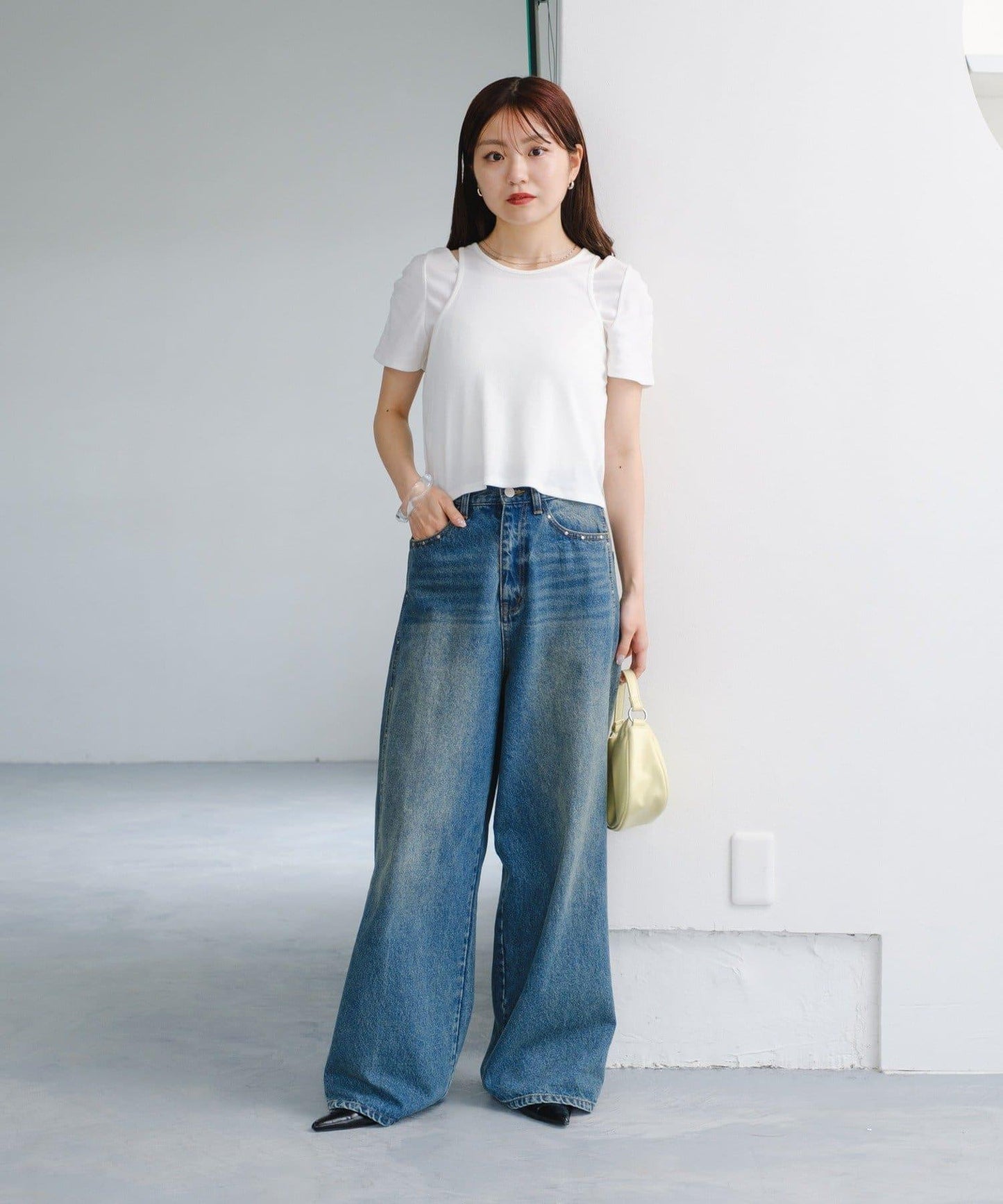 羅紋疊穿設計 TEE上衣