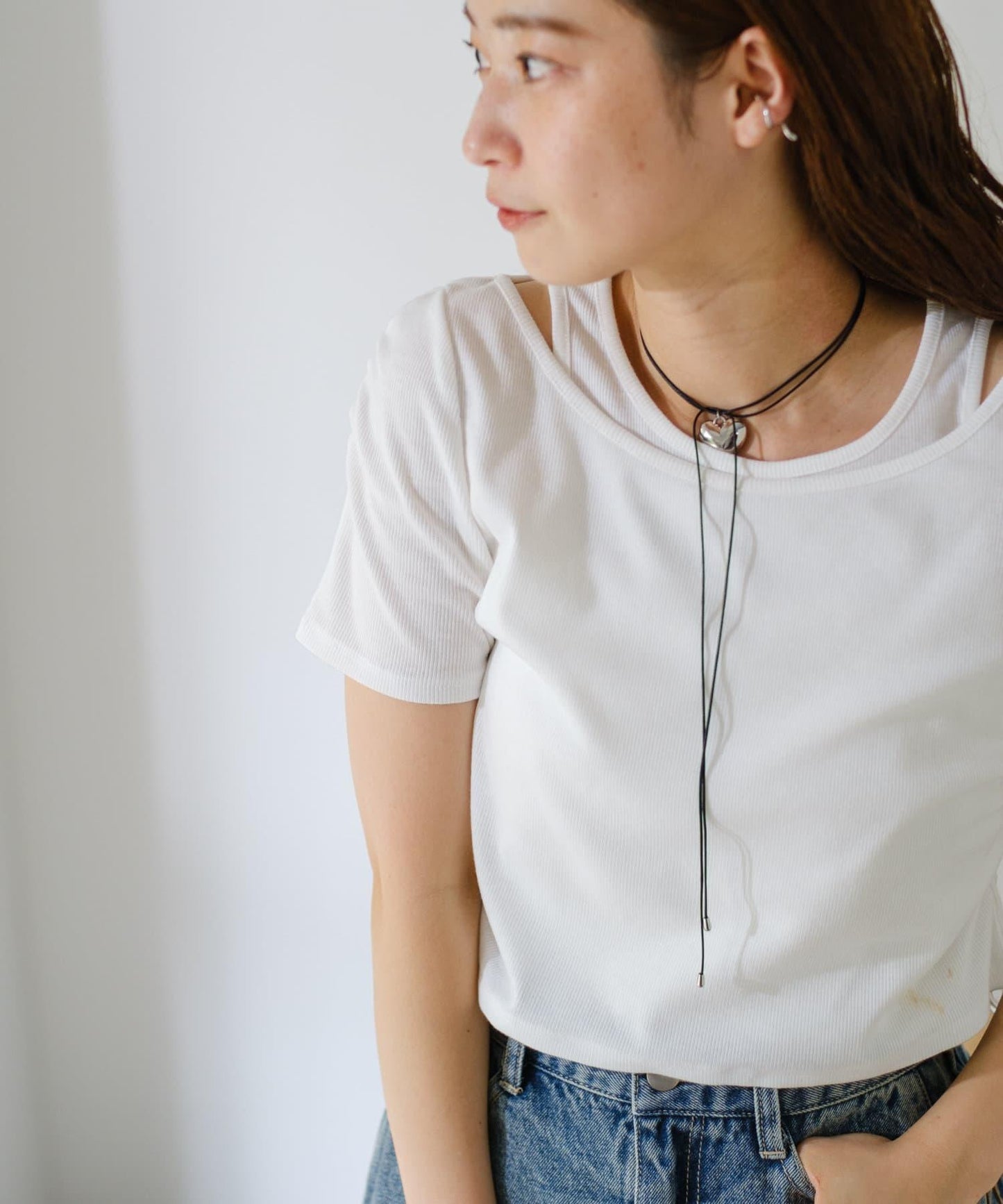 羅紋疊穿設計 TEE上衣