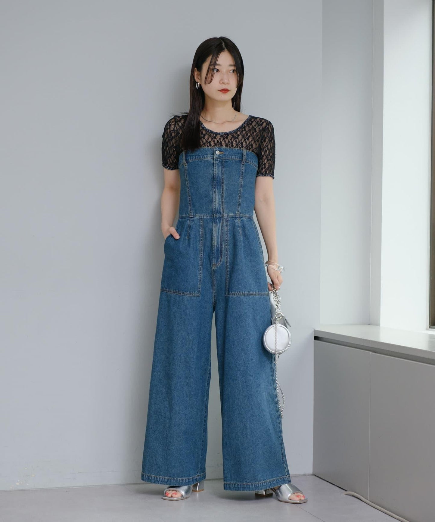 蕾絲花朵印花 TEE T恤