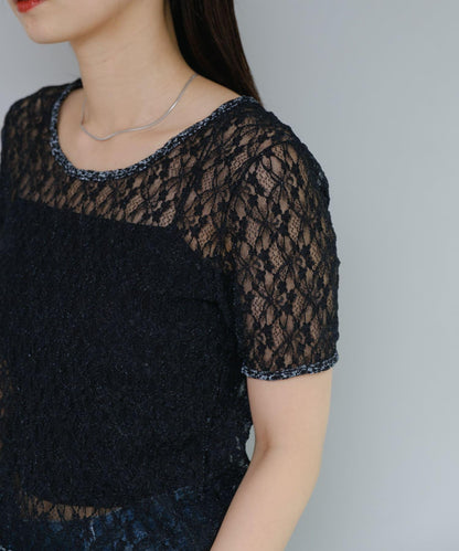 蕾絲花朵印花 TEE T恤