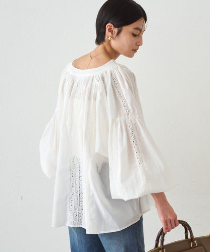 INDIA 開領蕾絲襯衫