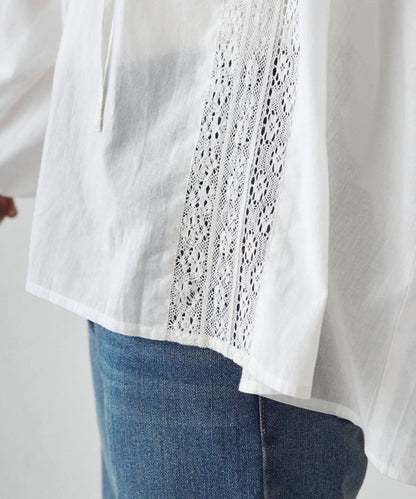 INDIA 開領蕾絲襯衫